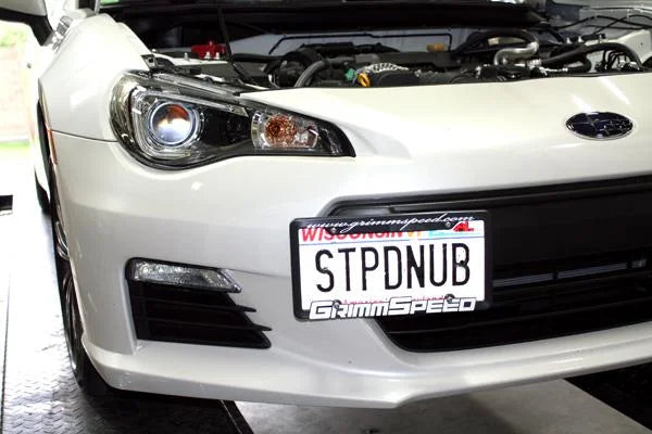 GrimmSpeed 10+ Subaru Legacy/Outback / 13+ Subaru BRZ/13+ Scion FR-S License Plate Relocation Kit - Back View