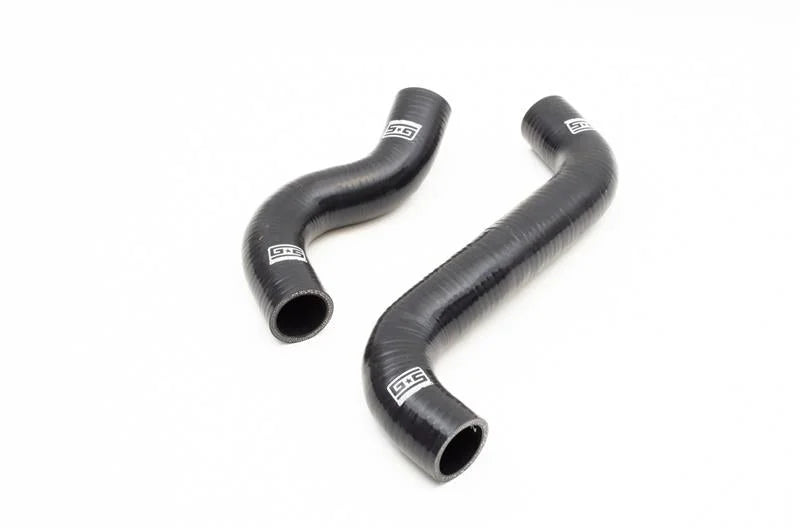 GrimmSpeed 15-17 Subaru WRX / 14-17 Subaru Forester XT Radiator Hose Kit - Black - Installation View