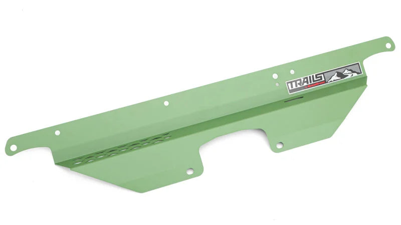 GrimmSpeed 2018+ Subaru Crosstrek TRAILS Radiator Shroud - Green - Side View
