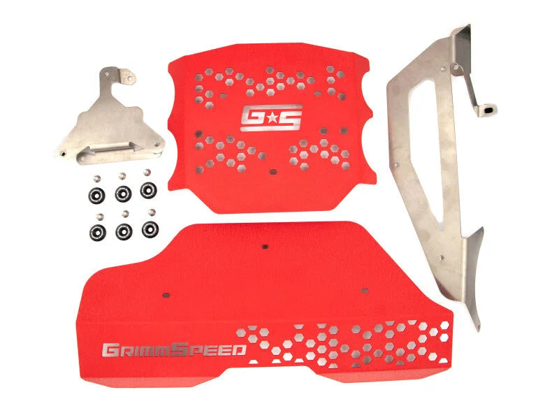 GrimmSpeed 2022+ Subaru BRZ/2022+ Toyota GR86 Engine Cover Kit - Red - Main Product View
