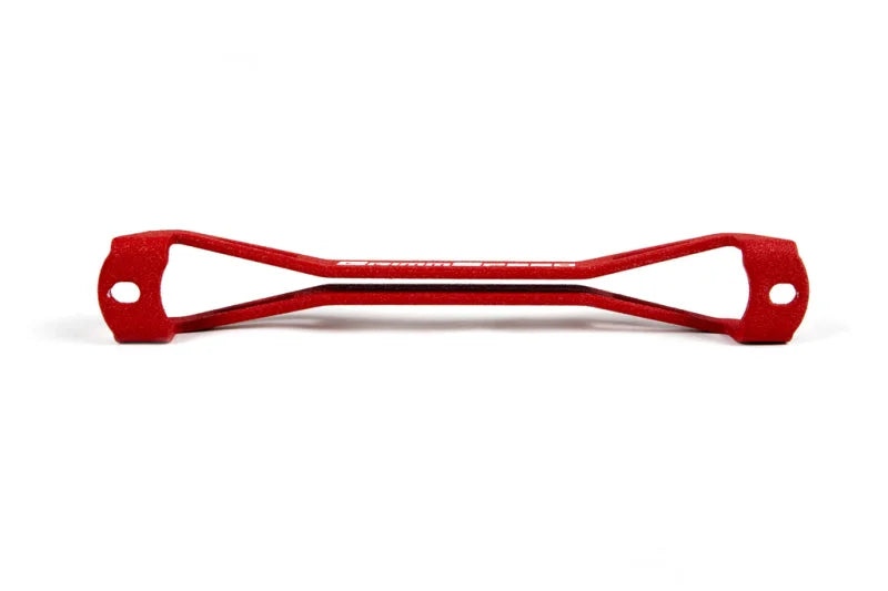 GrimmSpeed Lightweight Battery Tie Down - Red fits 2008-2018 Subaru Wrx, STI - Back View