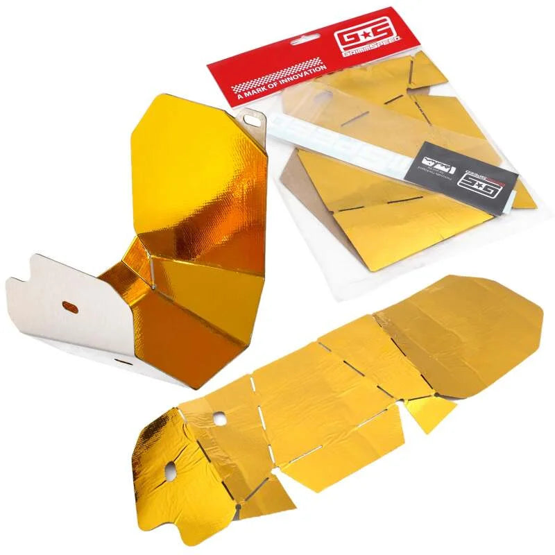 GrimmSpeed Reflect-A-Gold Foil Turbo Heatshield - Back View