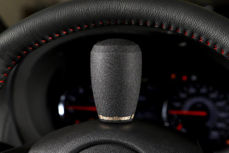 GrimmSpeed Shift Knob Stainless Steel - Subaru 5 Speed and 6 Speed Manual Transmission - Black - Installation View