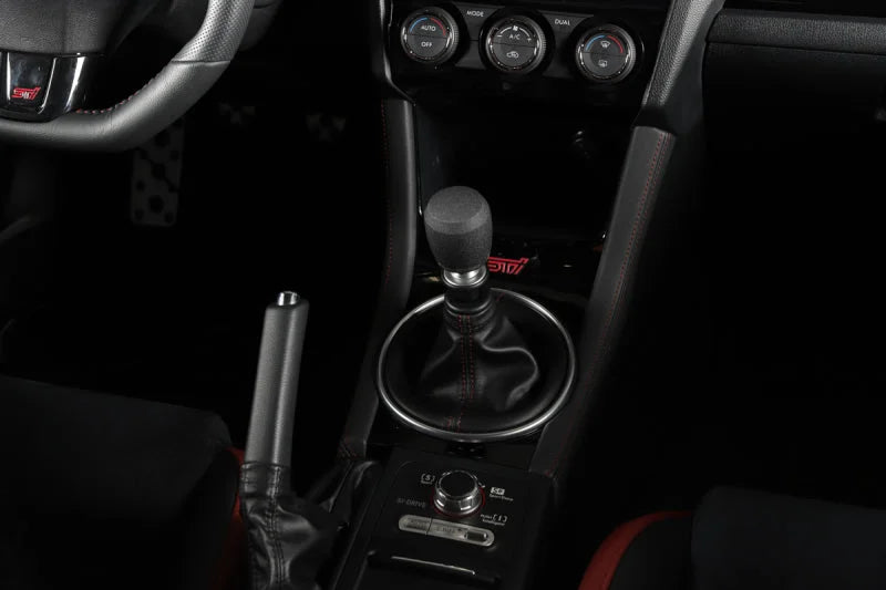 GrimmSpeed Stubby Shift Knob Stainless Steel Black - M12x1.25 - Main Product View