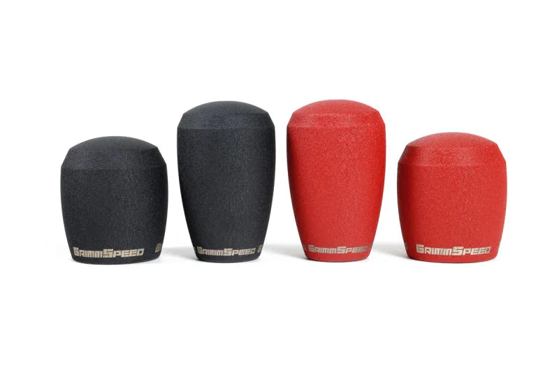 GrimmSpeed Stubby Shift Knob Stainless Steel Black - M12x1.25 - Back View