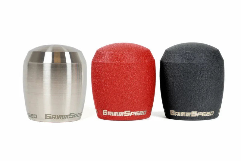 GrimmSpeed Stubby Shift Knob Stainless Steel (Raw) - M12x1.25 - Detail View