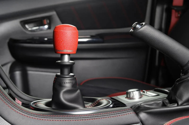GrimmSpeed Stubby Shift Knob Stainless Steel Red - M12x1.25 - Additional View 5