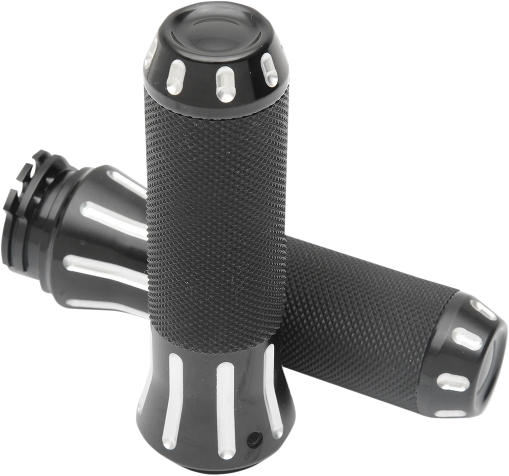 Grips - Custom - Black Cut DragSpecialties 354126 - Main Product View