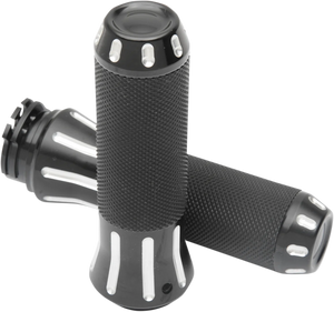 Grips - Custom - Black Cut DragSpecialties 354126 - Main Product View