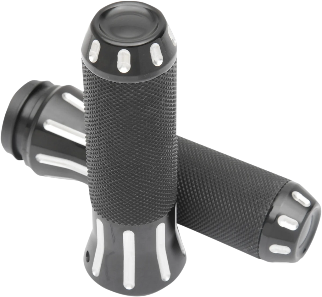 Grips - Custom - TBW - Black Cut DragSpecialties 354127 - Main Product View