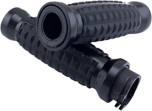 Grips - Grenade - Matte Black DragSpecialties H17-05C6MBD - Main Product View