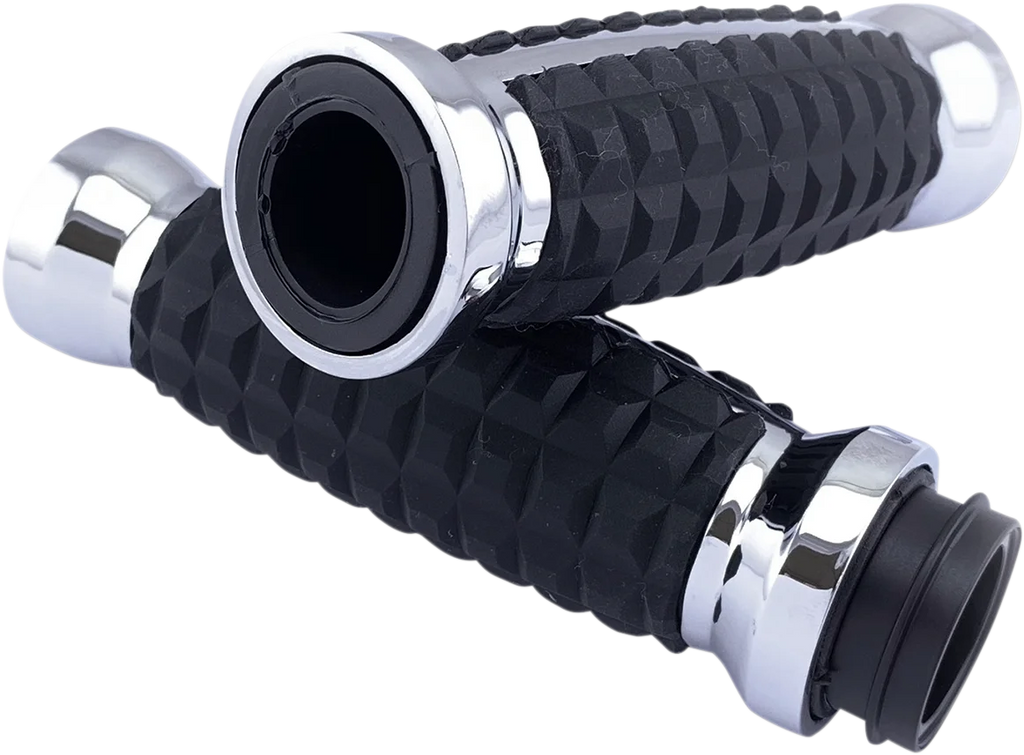 Grips - Grenade - TBW - Chrome DragSpecialties H17-05C6CT - Main Product View