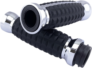 Grips - Grenade - TBW - Chrome DragSpecialties H17-05C6CT - Main Product View
