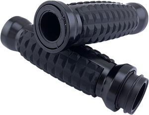 Grips - Grenade - TBW - Matte Black DragSpecialties H17-05C6MBT - Main Product View