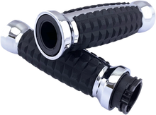 Load image into Gallery viewer, Grips - Grenade - TBW - Matte Black DragSpecialties H17-05C6MBT - Side View