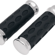 Load image into Gallery viewer, Grips - Hotop - Chrome/Rubber DragSpecialties 06300372 - Main Product View