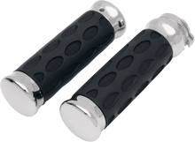 Load image into Gallery viewer, Grips - Hotop - Chrome/Rubber DragSpecialties 06300372 - Main Product View