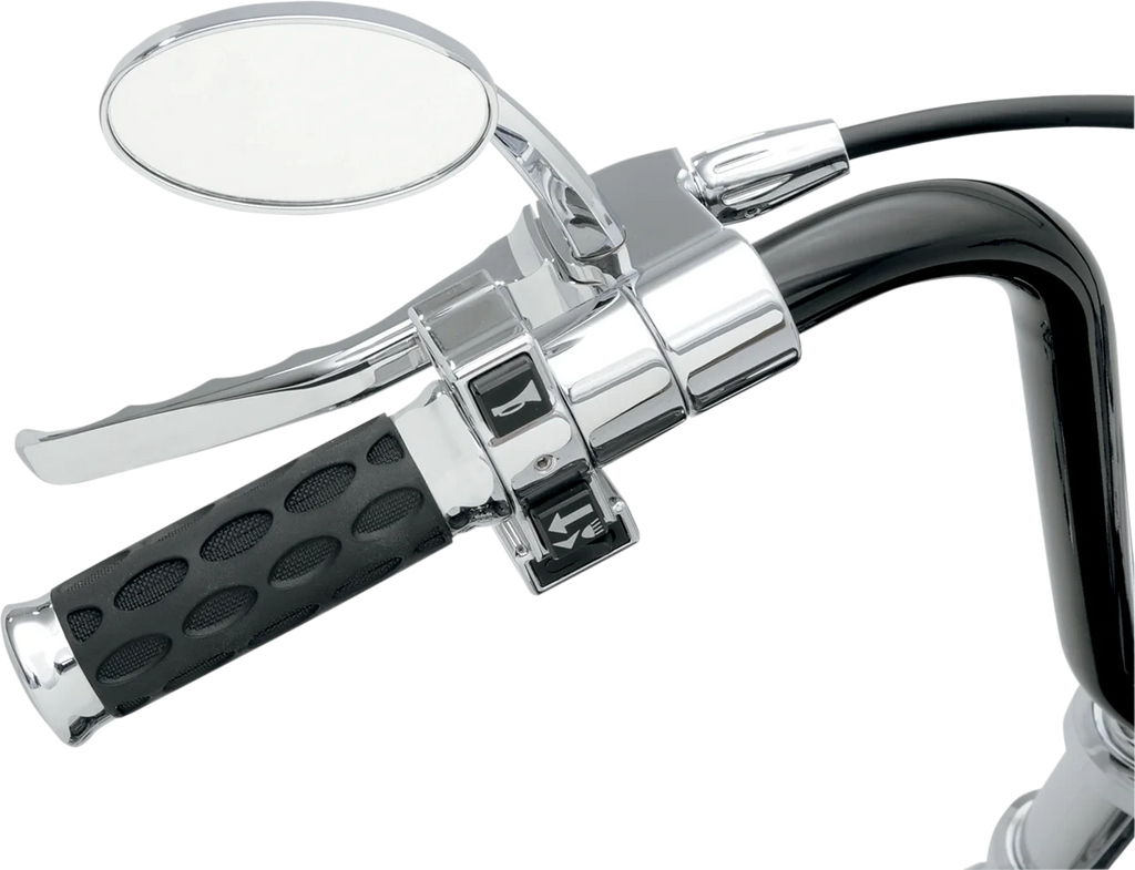 Grips - Hotop - Chrome/Rubber DragSpecialties 06300372 - Side View