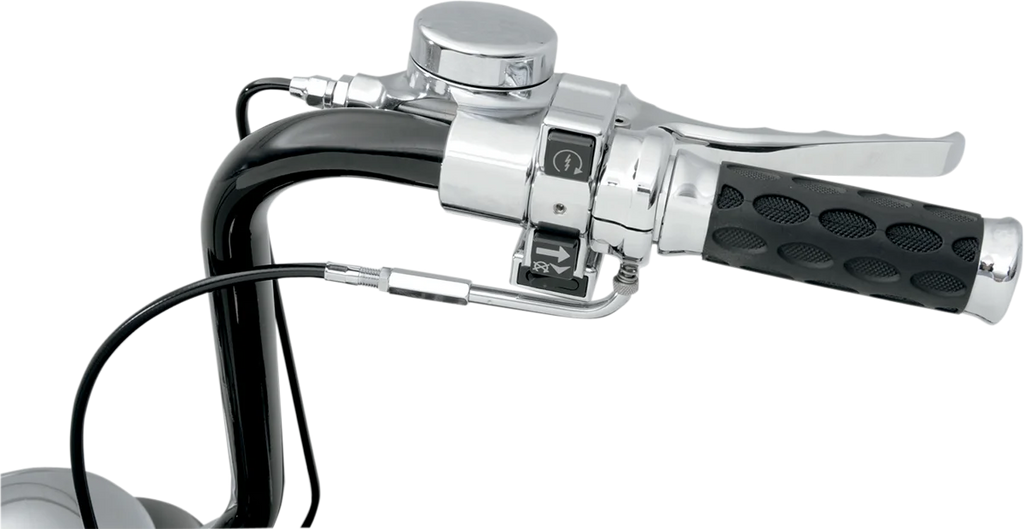 Grips - Hotop - Chrome/Rubber DragSpecialties 06300372 - Additional View 5