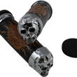 Load image into Gallery viewer, Grips - Skull Grips - Plain Eyes - Chrome DragSpecialties 74693B - Side View