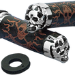 Load image into Gallery viewer, Grips - Skull Grips - Red Eyes - Chrome DragSpecialties 17-0505CDTS - Additional View 5