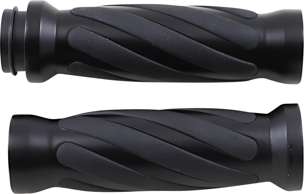 Grips - Twisted - TBW - Matte Black DragSpecialties 17-0543MBT - Main Product View