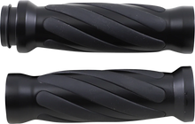 Load image into Gallery viewer, Grips - Twisted - TBW - Matte Black DragSpecialties 17-0543MBT - Main Product View