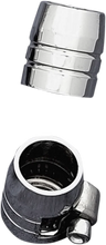 Load image into Gallery viewer, Grooved Hose Ends with Clamp - Chrome - 1/4&quot; DragSpecialties 03-6203CG-BC202 - Main Product View