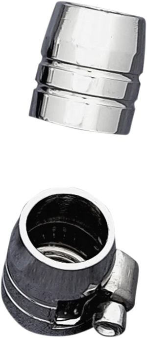 Grooved Hose Ends with Clamp - Chrome - 1/4" DragSpecialties 03-6203CG-BC202 - Main Product View