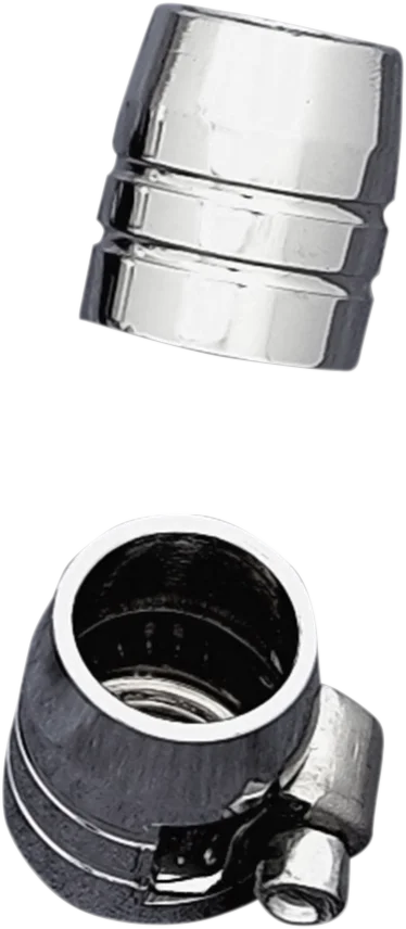 Grooved Hose Ends with Clamp - Chrome - 3/8" DragSpecialties 03-6204CG-BC202 - Main Product View