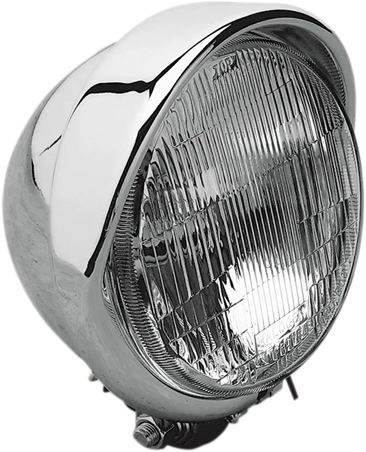 H-4 Headlight with Visor- 5-3/4" - Chrome DragSpecialties 206002HDV-BXLB2 - Main Product View