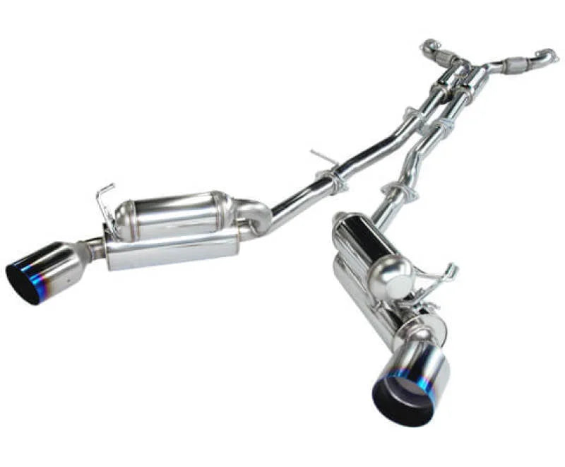 HKS 03-07 G35 Dual Hi-Power Ti Tip Catback Exhaust (SUS304 NO COATING) - Side View