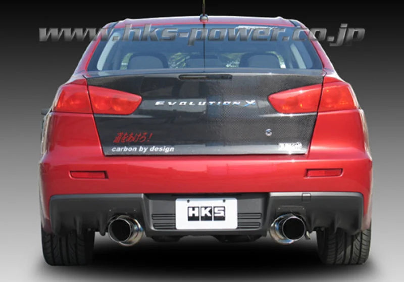 HKS 08-09 Evo 10 Hi-Power Dual Tip Catback Exhaust - Main Product View