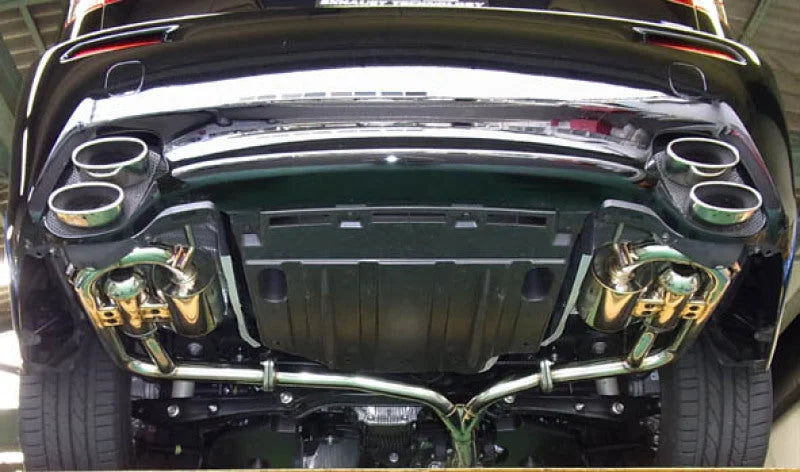 HKS 08-10 Lexus IS F SSM Exhaust Includes SUS304 Y-pipe and Rear Sections - Side View