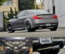 Load image into Gallery viewer, HKS 08-13 Infiniti G37 Coupe Dual Hi-Power Ti Tip Catback Exhaust (SUS304 NO COATING) - Main Product View
