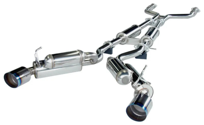 HKS 08-13 Infiniti G37 Coupe Dual Hi-Power Ti Tip Catback Exhaust (SUS304 NO COATING) - Side View