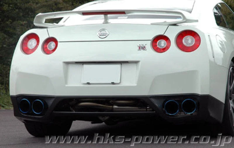 HKS 09+ GTR Flux Welded Legamax Premium Exhaust - Side View