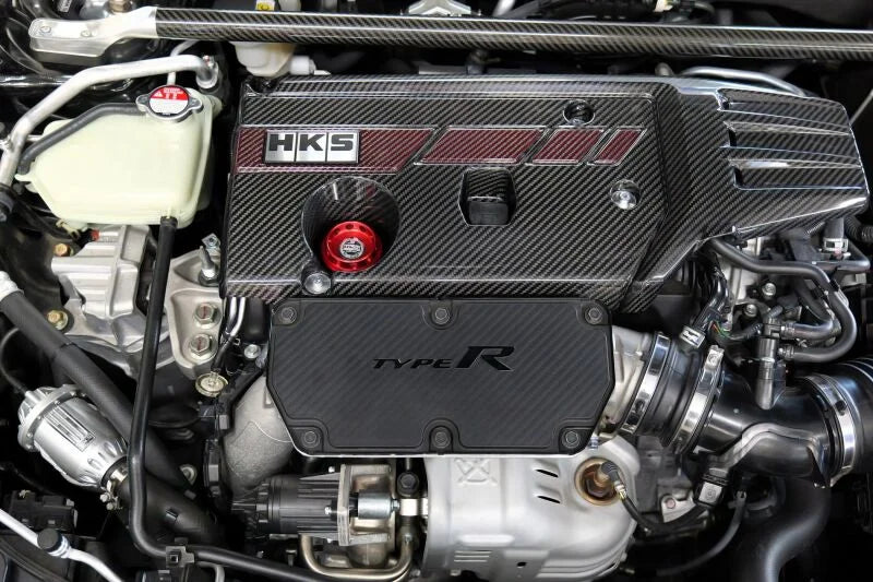 HKS Dry Carbon Fiber Engine Cover fits Honda Civic Type R (fl5/fk8) - Back View
