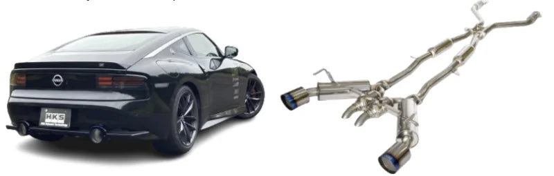 HKS FULL DUAL MUFFLER RZ34 VR30DDTT - Side View