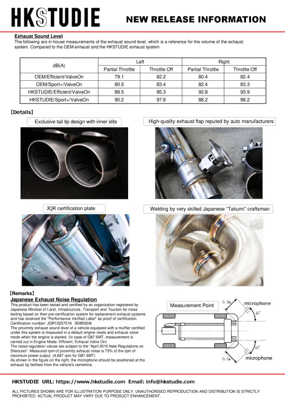 HKS HKSTUDIE EXHAUST for BMW G87 6MT - Additional View 8