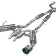 Load image into Gallery viewer, HKS Infiniti Q50 Hybrid VQ37 Dual Hi-Power Titanium Tip Catback Exhaust - Side View