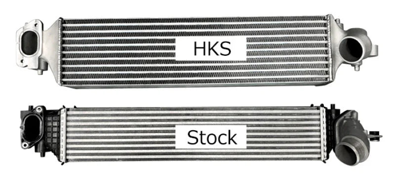 HKS Intercooler Kit w/o Piping Civic Type R FK8 K20C - Side View