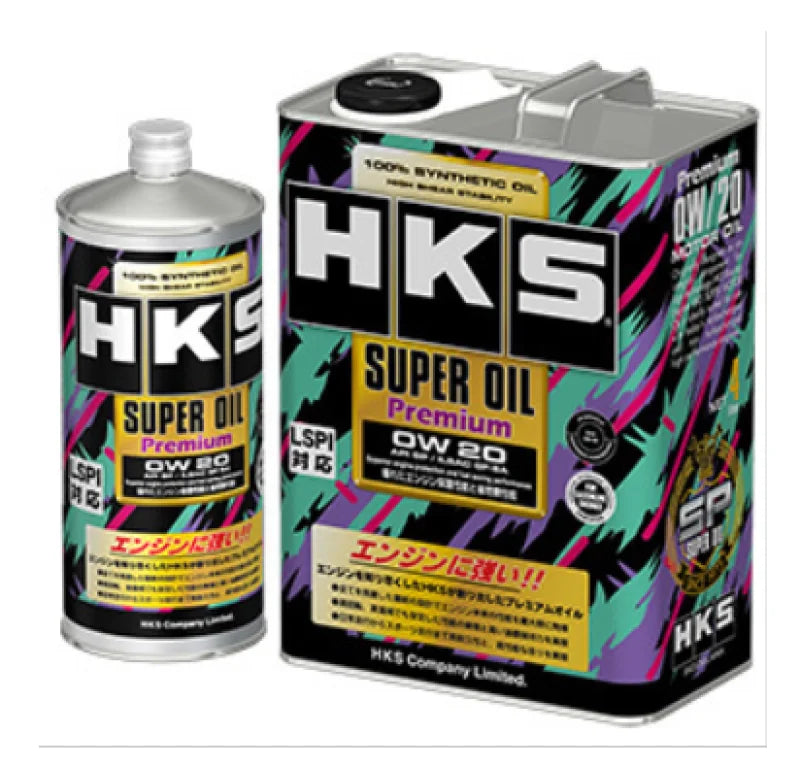 HKS SUPER OIL Premium API SP/ILSAC GF-6A 0W20 20L - Side View
