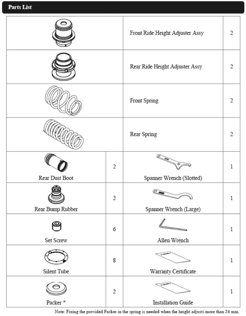 HKS TOYOTA SUPRA A90 ADJUSTABLE SPRING KIT - Main Product View