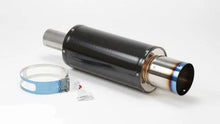 Load image into Gallery viewer, HKS Universal Carbon-Ti Cat-back Exhaust - 170mm Shell/75mm Diameter - Side View