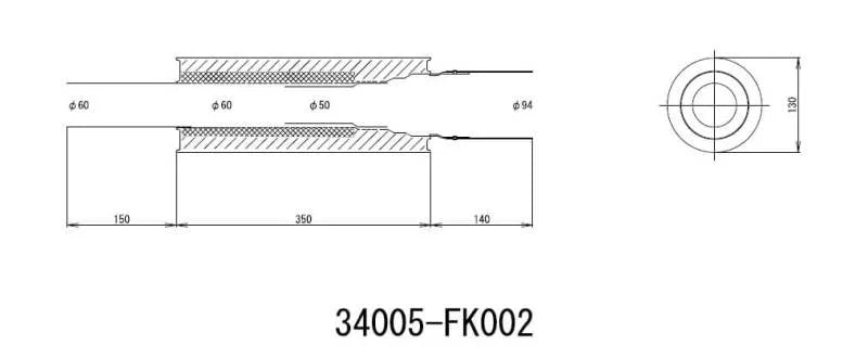 HKS Universal Stainless Hi Power 130mm Titanium Muffler - Main Product View