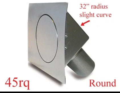 Hagan Street Rod Round Quarter Panel Fuel Door Hinged On Left FD45RQ