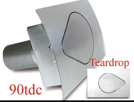 Hagan Street Rod Teardrop Fuel Door  Curved Surface 90TDC