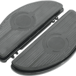 Load image into Gallery viewer, Half-Moon Floorboard - w/ Vibration Inserts - Black - FL DragSpecialties 17-0418NB - Main Product View