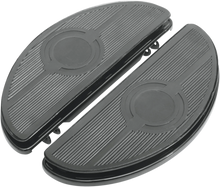 Load image into Gallery viewer, Half-Moon Floorboard - w/ Vibration Inserts - Black - FL DragSpecialties 17-0418NB - Main Product View